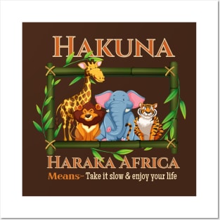 Hakuna haraka Africa Posters and Art